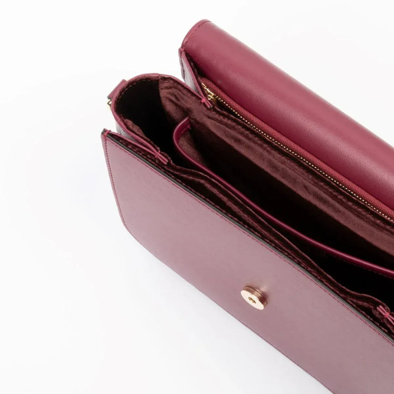 Ashoka Paris Apple Leather Brigitte Vegan Shoulder Bag | Bordeaux