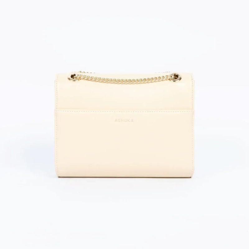 ASHOKA Paris Bamboo Leather Mini Paname Vegan Shoulder Bag | Cream