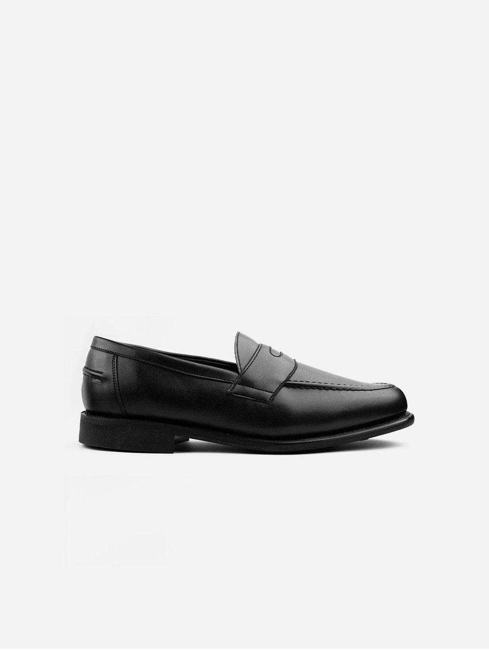 Fitzroy Desserto Cactus Leather Penny Loafer | Black – Immaculate