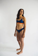 Immaculate Vegan - Sūndar Swim The Matanza ECONYL® Reversible Bikini Top | Multiple Colours Navy/Orange / UK6 / EU34 / US2