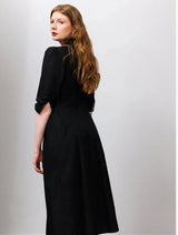 Immaculate Vegan - No More Nobody TALITHA MIDI DRESS <br> Organic cotton black
