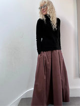 Immaculate Vegan - No More Nobody VALERY MAXI SKIRT <br> Corduroy Taupe