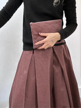 Immaculate Vegan - No More Nobody VALERY MAXI SKIRT <br> Corduroy Taupe