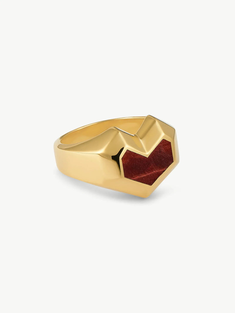 No More Nobody DARYL RING <br> 18k Gold Plated - Red Tiger Eye