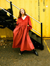 Immaculate Vegan - No More Nobody MICHELLE MAXI DRESS <br> Corduroy Rust