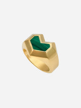 Immaculate Vegan - No More Nobody DARYL RING <br> 18k Gold Plated - Malachite