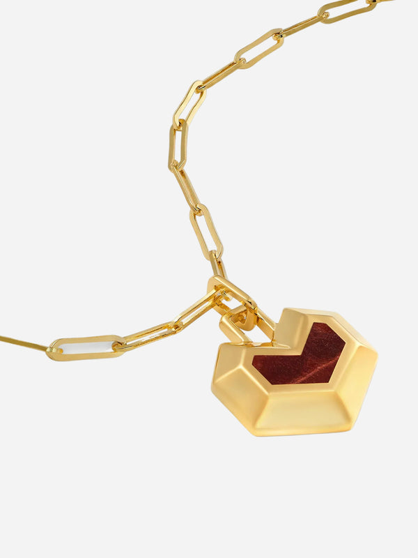 No More Nobody DARYL NECKLACE <br> 18k Gold Plated - Tiger eye