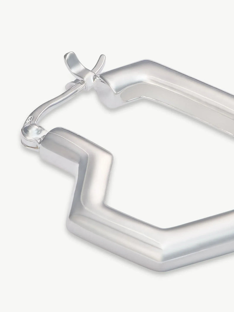 No More Nobody DARYL SMALL HOOPS <br> Recycled Sterling Silver one size