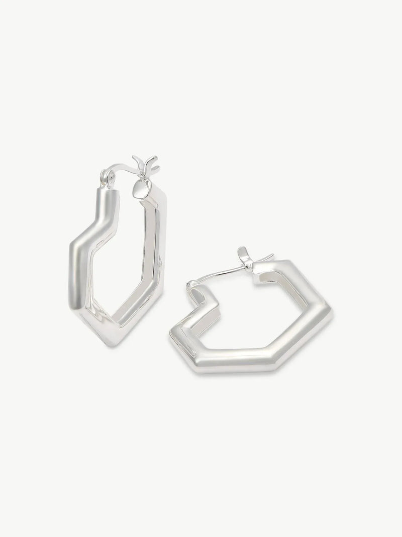 No More Nobody DARYL SMALL HOOPS <br> Recycled Sterling Silver one size