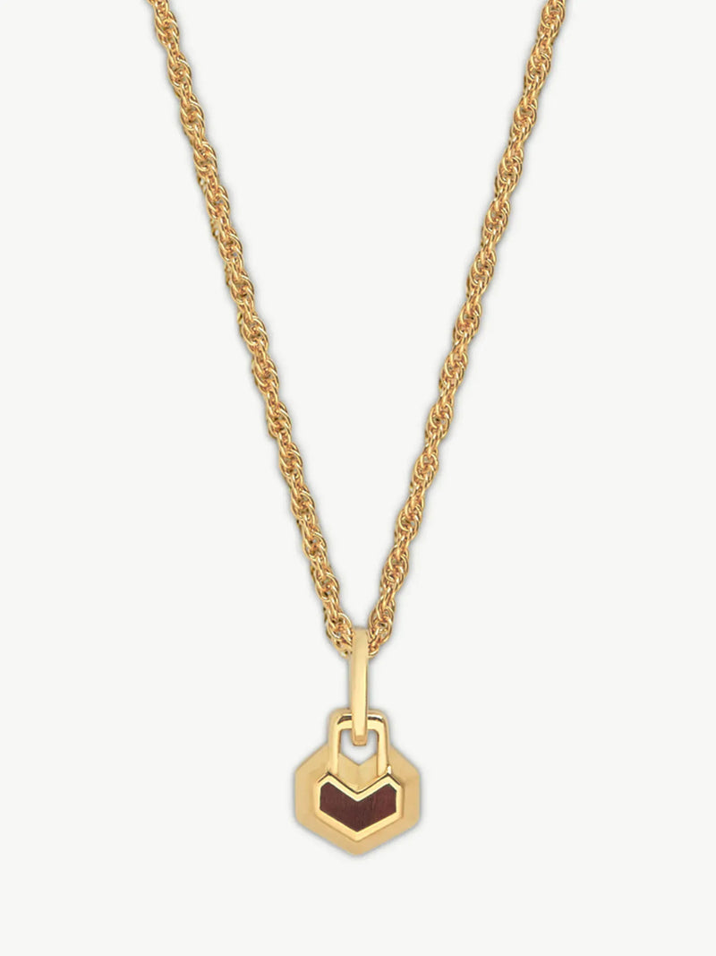 No More Nobody DARYL MINI NECKLACE <br> 18k Gold Plated - Tiger Eye