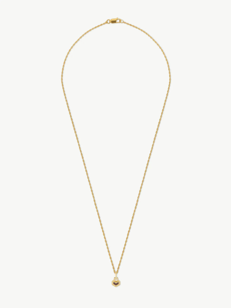 No More Nobody DARYL MINI NECKLACE <br> 18k Gold Plated - Tiger Eye