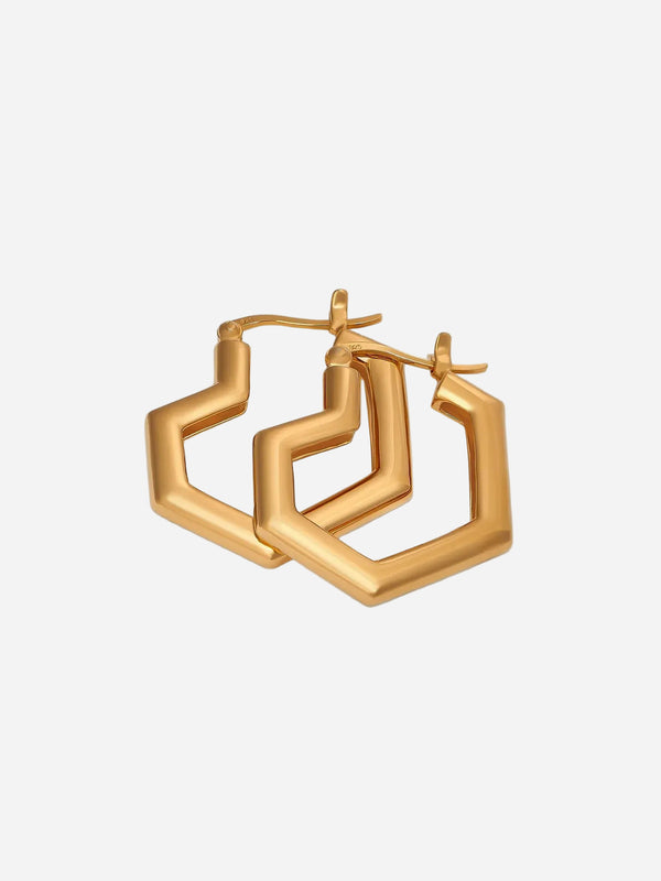 No More Nobody DARYL SMALL HOOPS <br> 18k Gold Plated one size