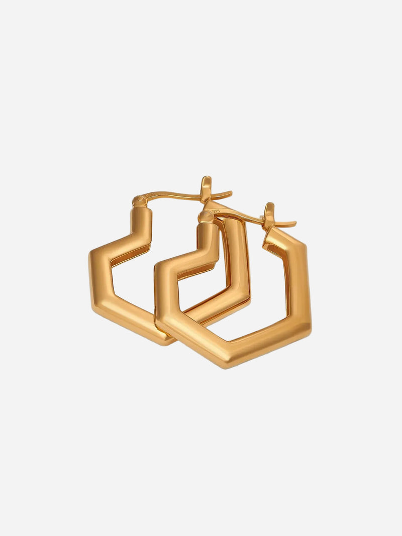 No More Nobody DARYL SMALL HOOPS <br> 18k Gold Plated one size