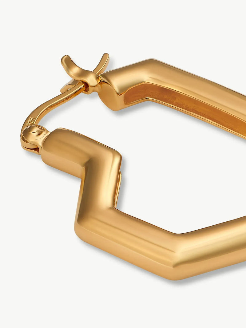 No More Nobody DARYL SMALL HOOPS <br> 18k Gold Plated one size