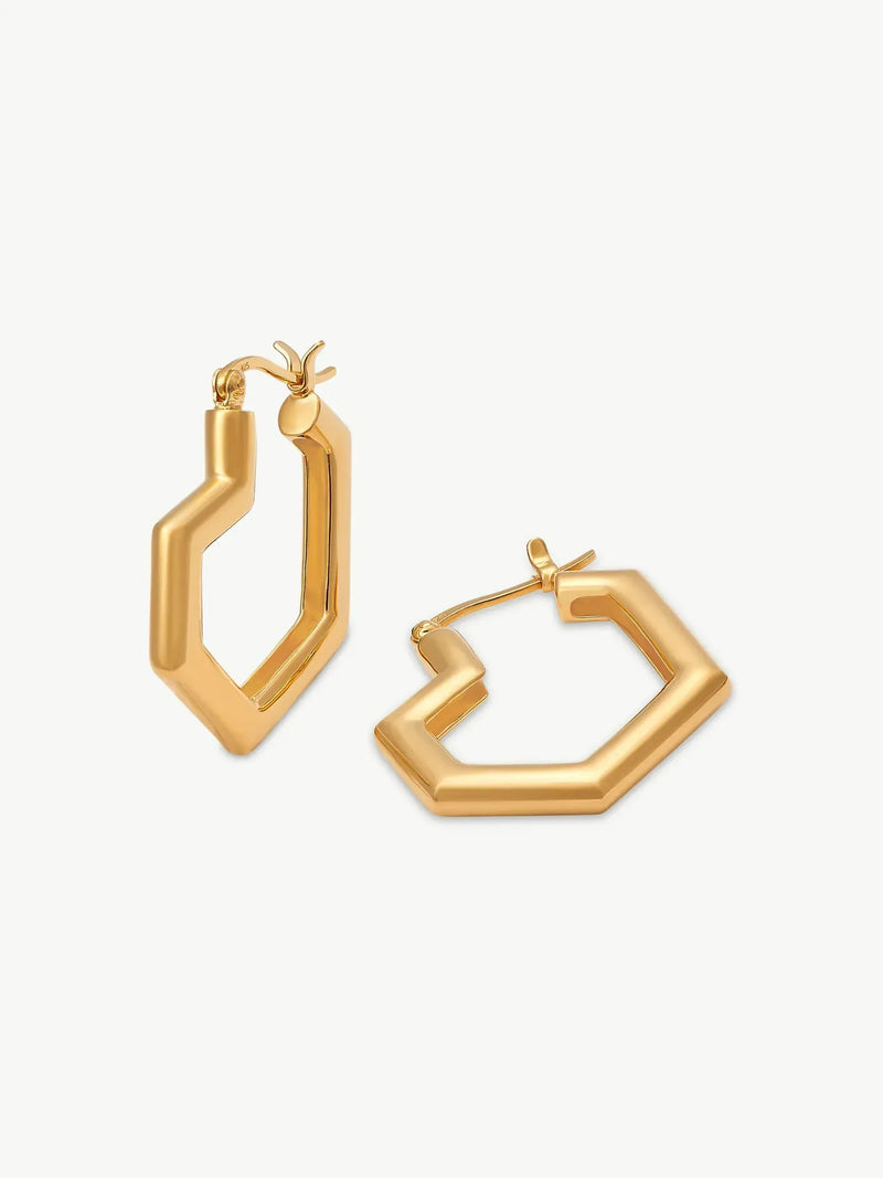 No More Nobody DARYL SMALL HOOPS <br> 18k Gold Plated one size