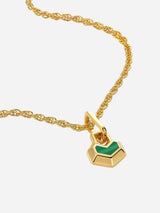 Immaculate Vegan - No More Nobody DARYL MINI NECKLACE <br> 18k Gold Plated - Malachite