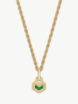 Immaculate Vegan - No More Nobody DARYL MINI NECKLACE <br> 18k Gold Plated - Malachite