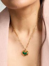 Immaculate Vegan - No More Nobody DARYL NECKLACE <br> 18k Gold Plated - Malachite