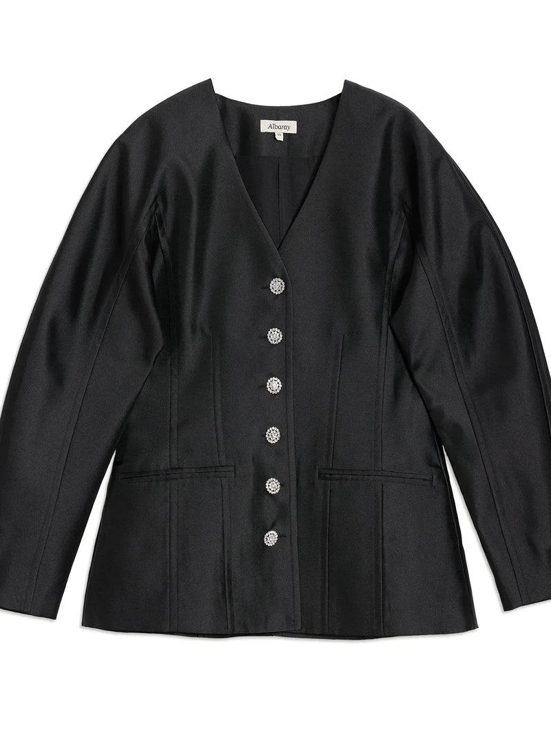Albaray Cocoon Sleeve Taffeta Jacket
