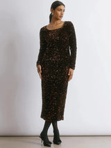 Immaculate Vegan - Albaray Velvet & Sequin Square Neck Dress