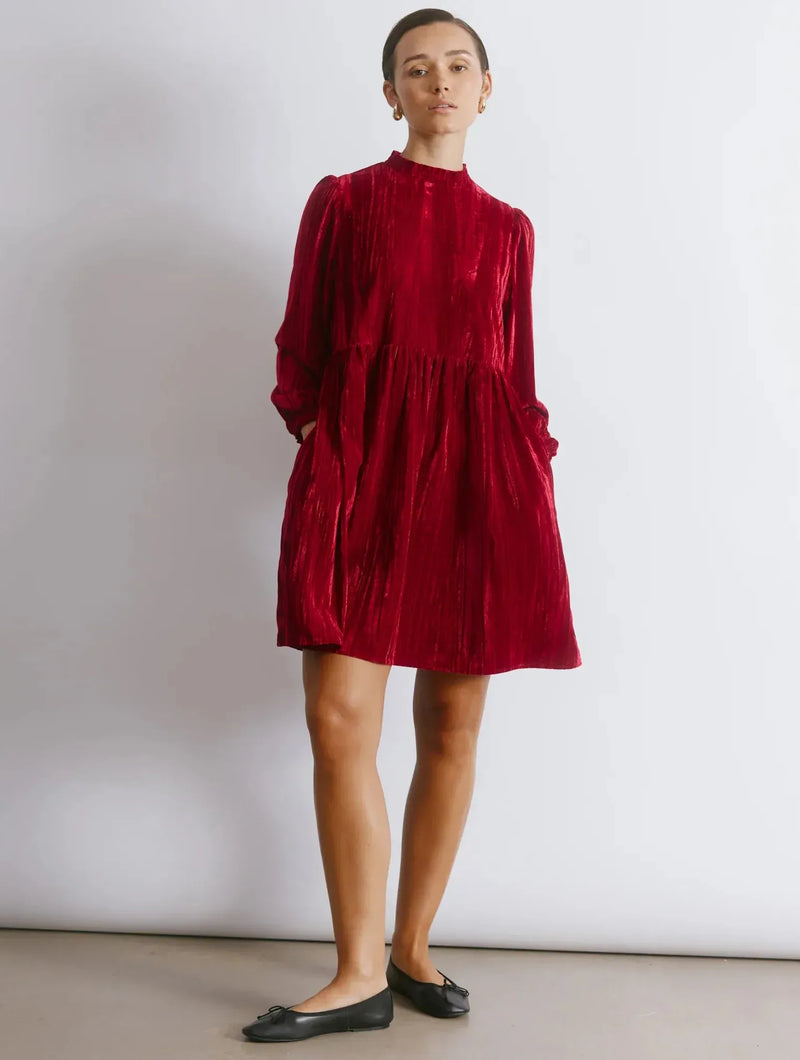 Albaray Crushed Velvet Short Dress