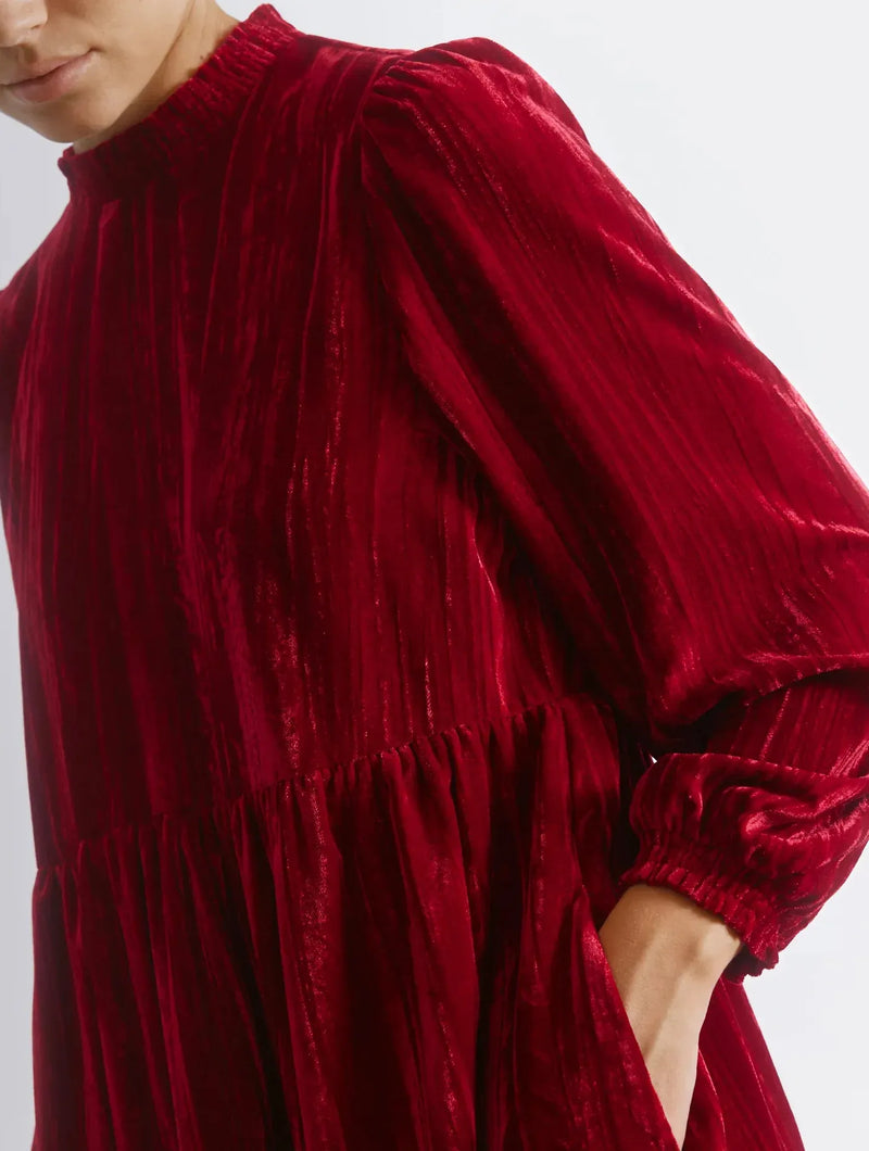 Albaray Crushed Velvet Short Dress