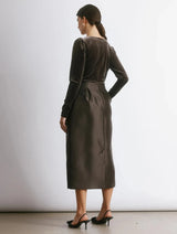 Immaculate Vegan - Albaray Velvet & Taffeta Tulip Dress