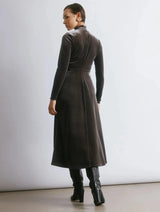 Immaculate Vegan - Albaray Velvet Funnel Neck Maxi Dress