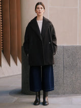 Immaculate Vegan - Albaray Chocolate Curly Double Breasted Coat