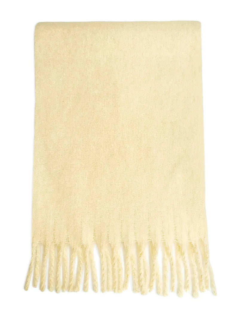 Albaray Butter Yellow Fluffy Scarf One size