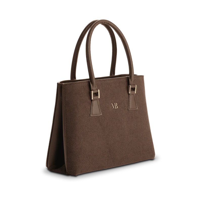 Melina Bucher Bailey Vegan Suede Tote Bag | Coffee Coffee / Without-Strap