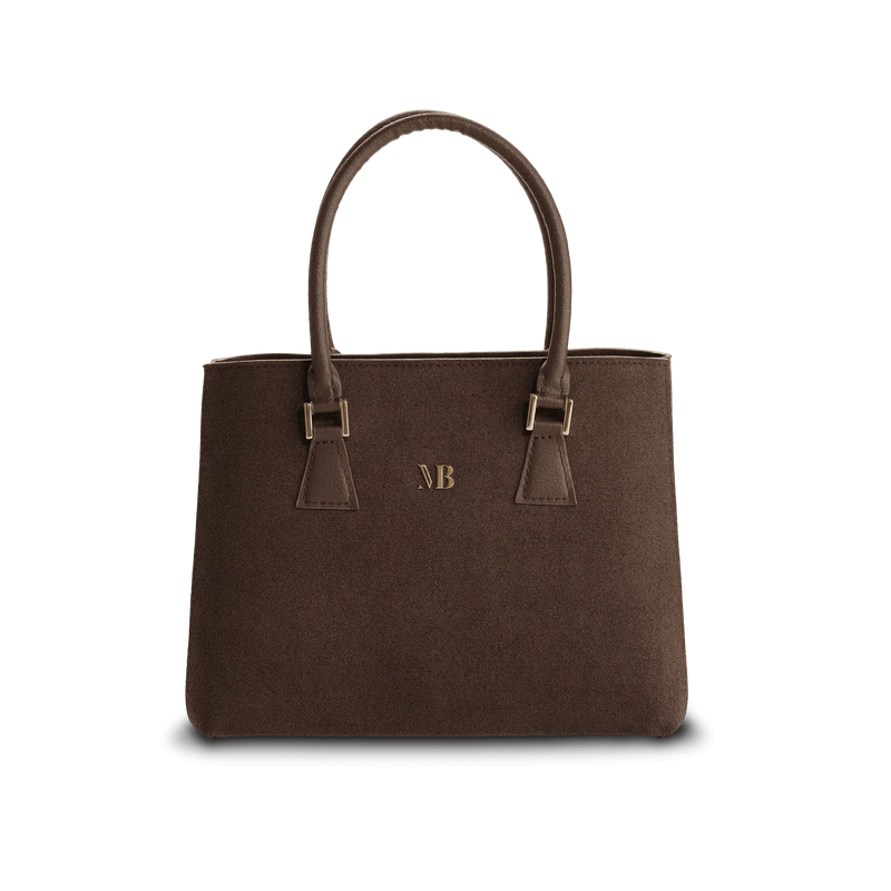 Melina Bucher Bailey Vegan Suede Tote Bag | Coffee