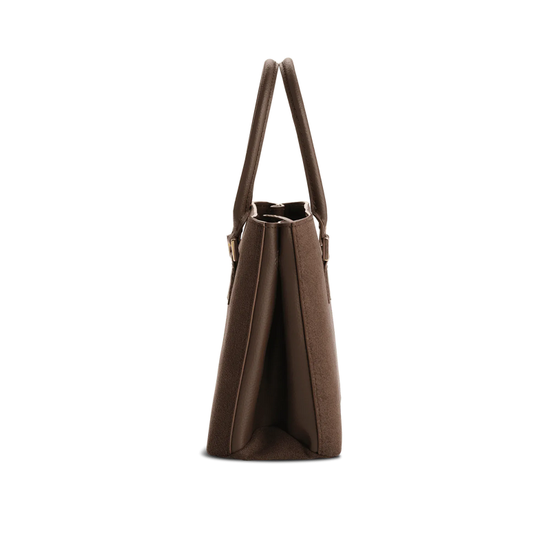 Melina Bucher Bailey Vegan Suede Tote Bag | Coffee