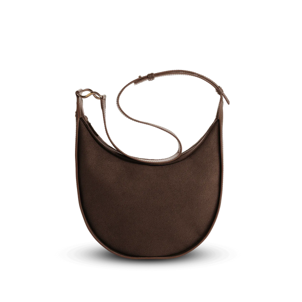 Melina Bucher Loulou Vegan Suede Shoulder Bag | Coffee Coffee