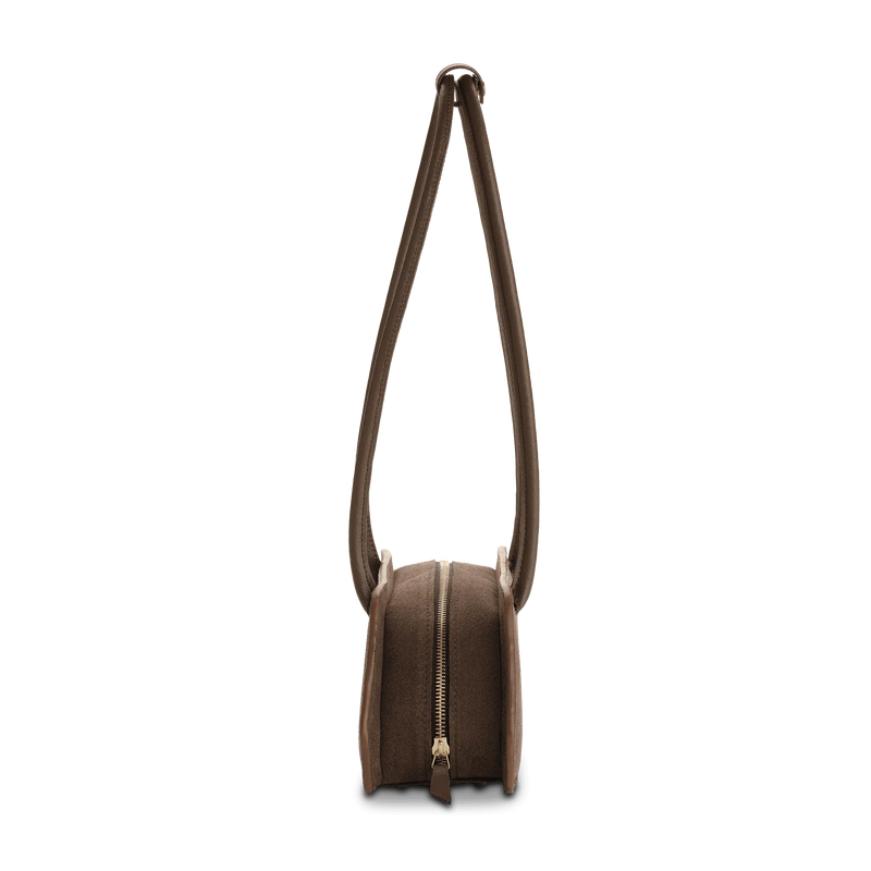 Melina Bucher Tessa Vegan Suede Shoulder Bag | Coffee Coffee