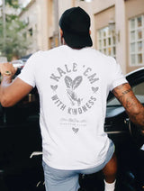 Immaculate Vegan - Plant Faced Clothing Kale 'Em With Kindness - White T-Shirt