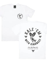 Immaculate Vegan - Plant Faced Clothing Kale 'Em With Kindness - White T-Shirt XS