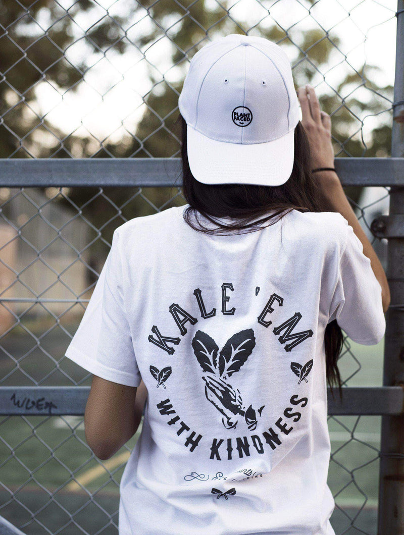 Plant Faced Clothing Kale 'Em With Kindness - White T-Shirt