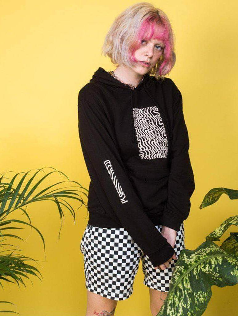 Plant Faced Clothing Illusions Hoodie - Stop Eating Animals - Black