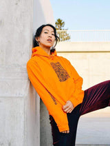 Immaculate Vegan - Plant Faced Clothing Illusions Hoodie - Stop Eating Animals - Alarm Orange