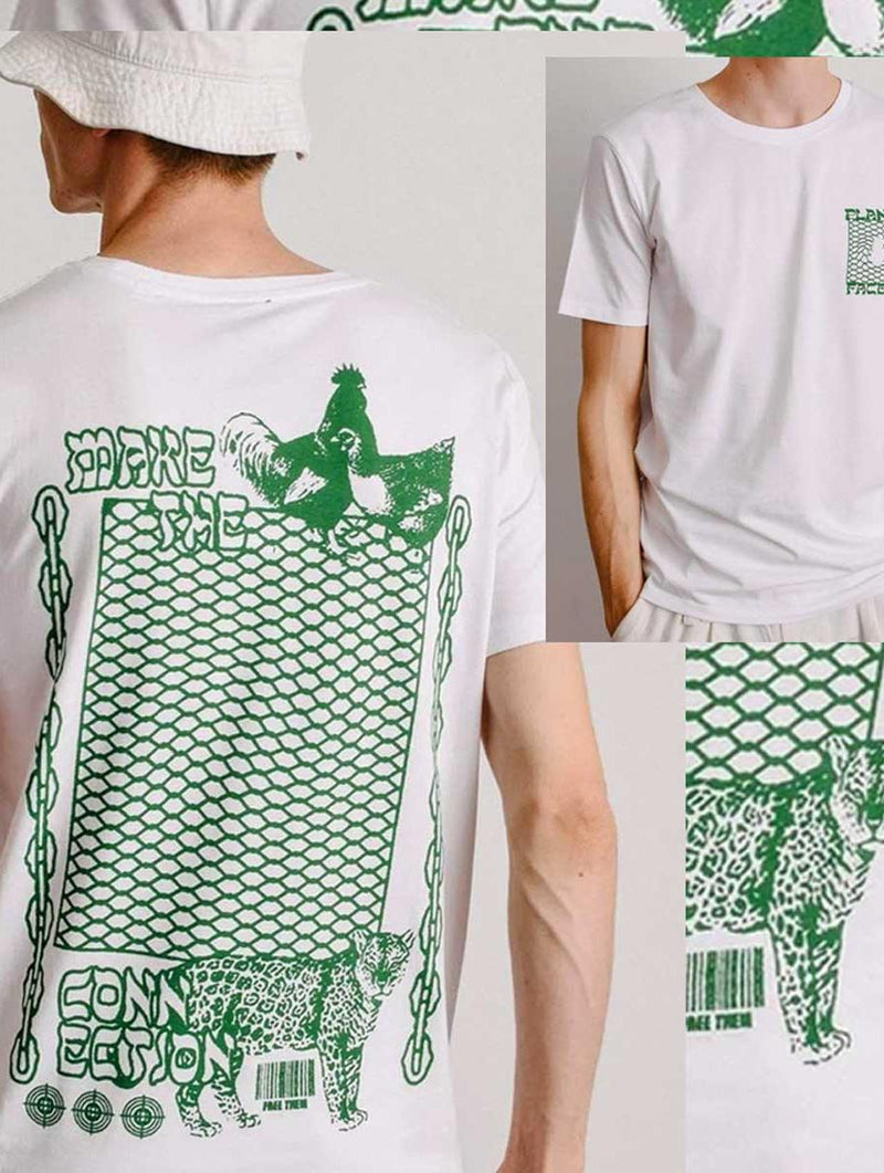 Plant Faced Clothing Make The Connection Double Tee - White