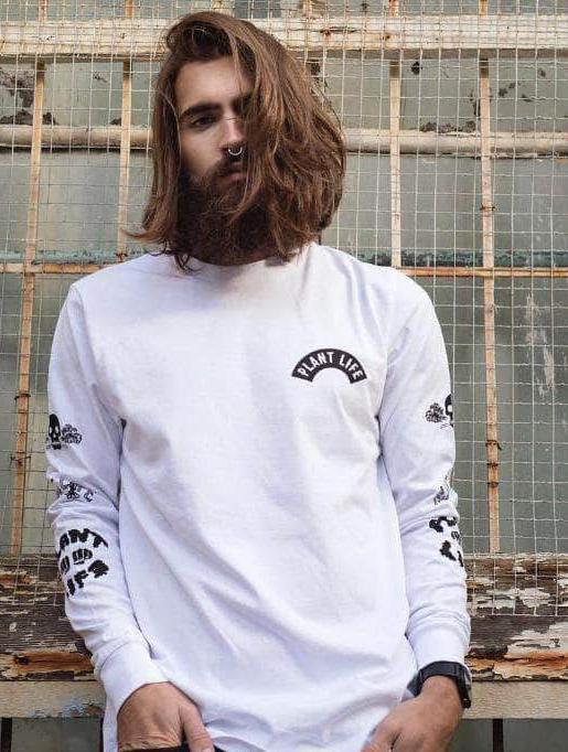 Plant Faced Clothing Plant Life Long Sleeve - White