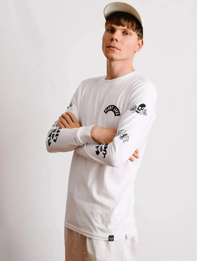 Plant Faced Clothing Plant Life Long Sleeve - White