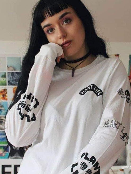 Plant Faced Clothing Plant Life Long Sleeve - White
