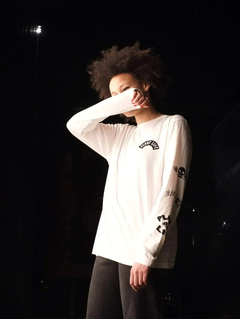 Plant Faced Clothing Plant Life Long Sleeve - White