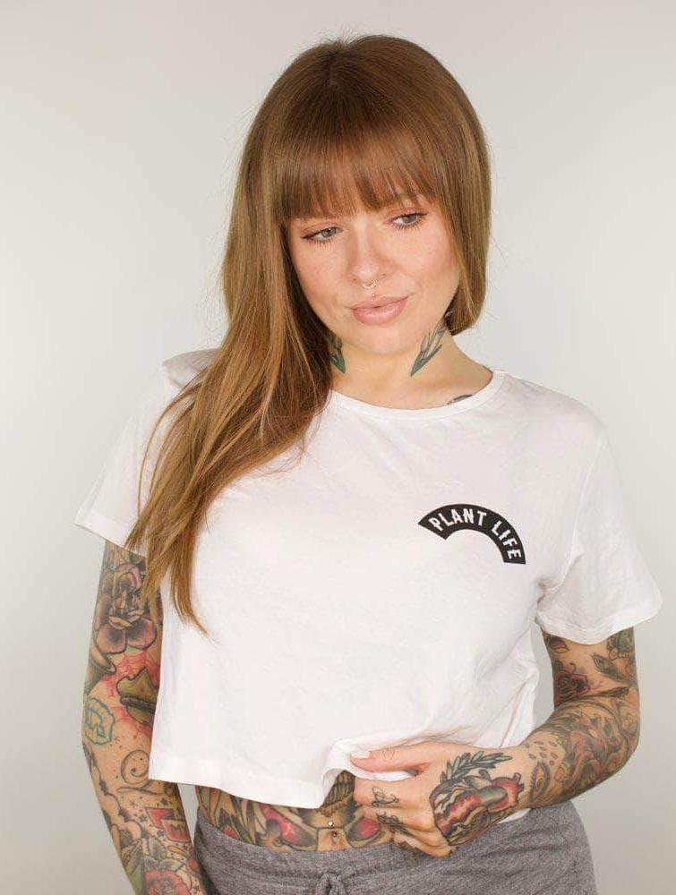 Plant Faced Clothing Plant Life Classic - White Crop Top S