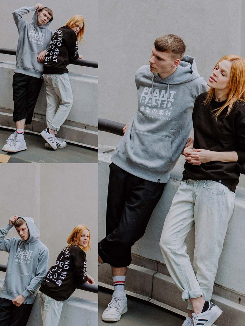 Plant Faced Clothing Plant Based Kanji Hoodie - Grey - Unisex