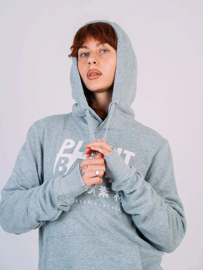 Plant Faced Clothing Plant Based Kanji Hoodie - Grey - Unisex