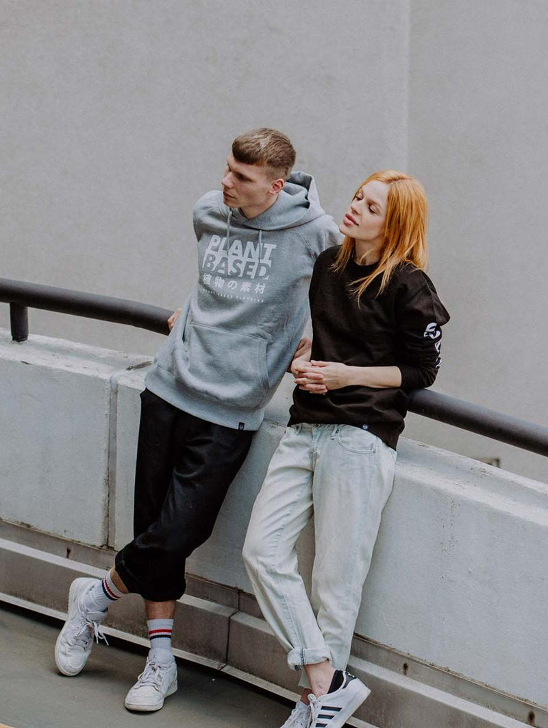 Plant Faced Clothing Plant Based Kanji Hoodie - Grey - Unisex