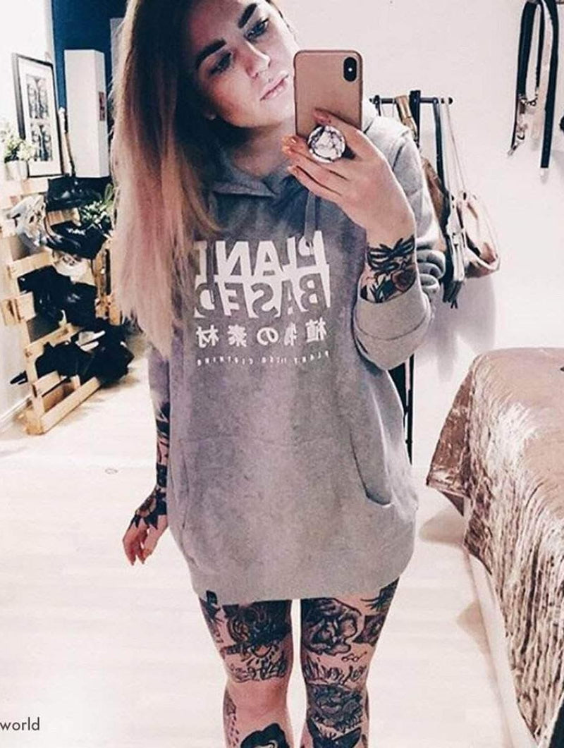 Plant Faced Clothing Plant Based Kanji Hoodie - Grey - Unisex